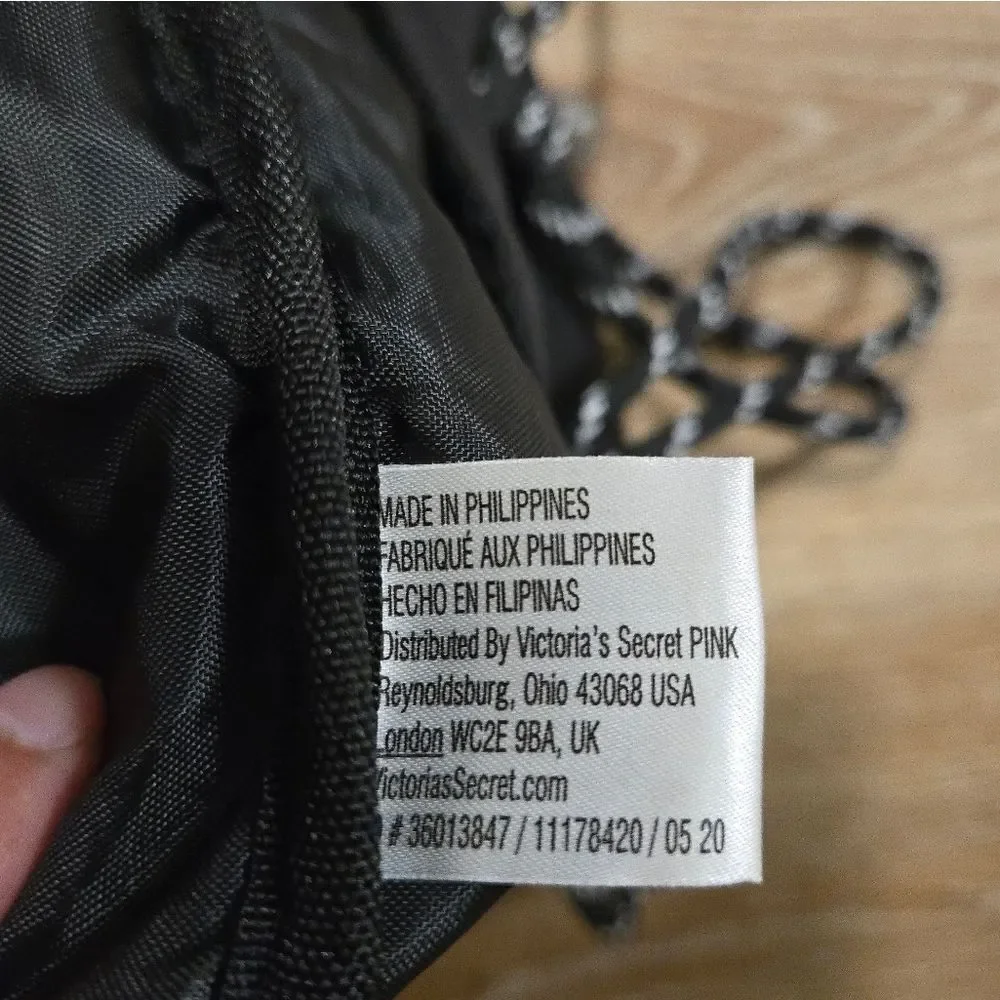 PINK Victoria's Secret Black Backpack Sleek Minimalist Design